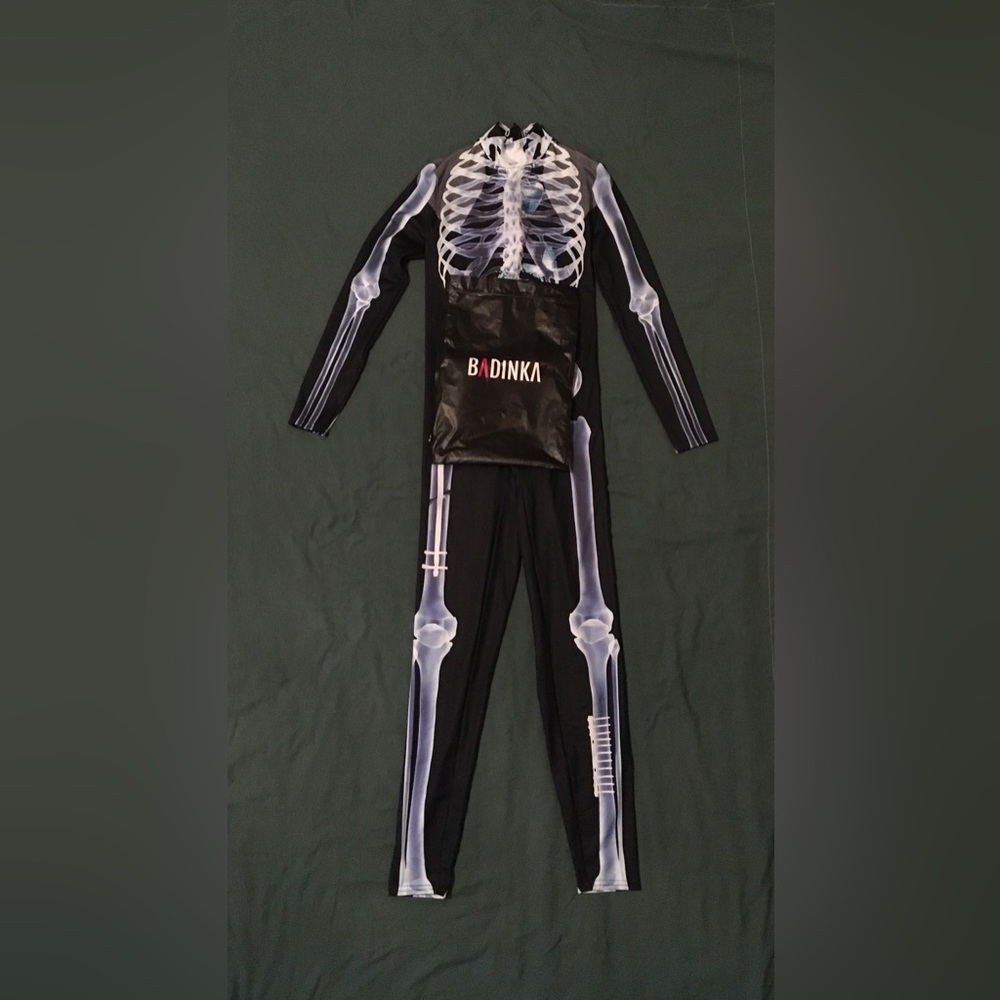 NWT Badinka x-ray skeleton full bodysuit